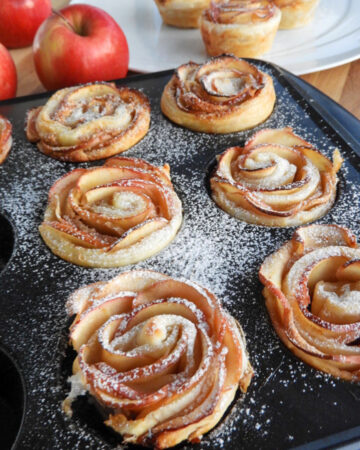 Apple Frangipane Peach Roses