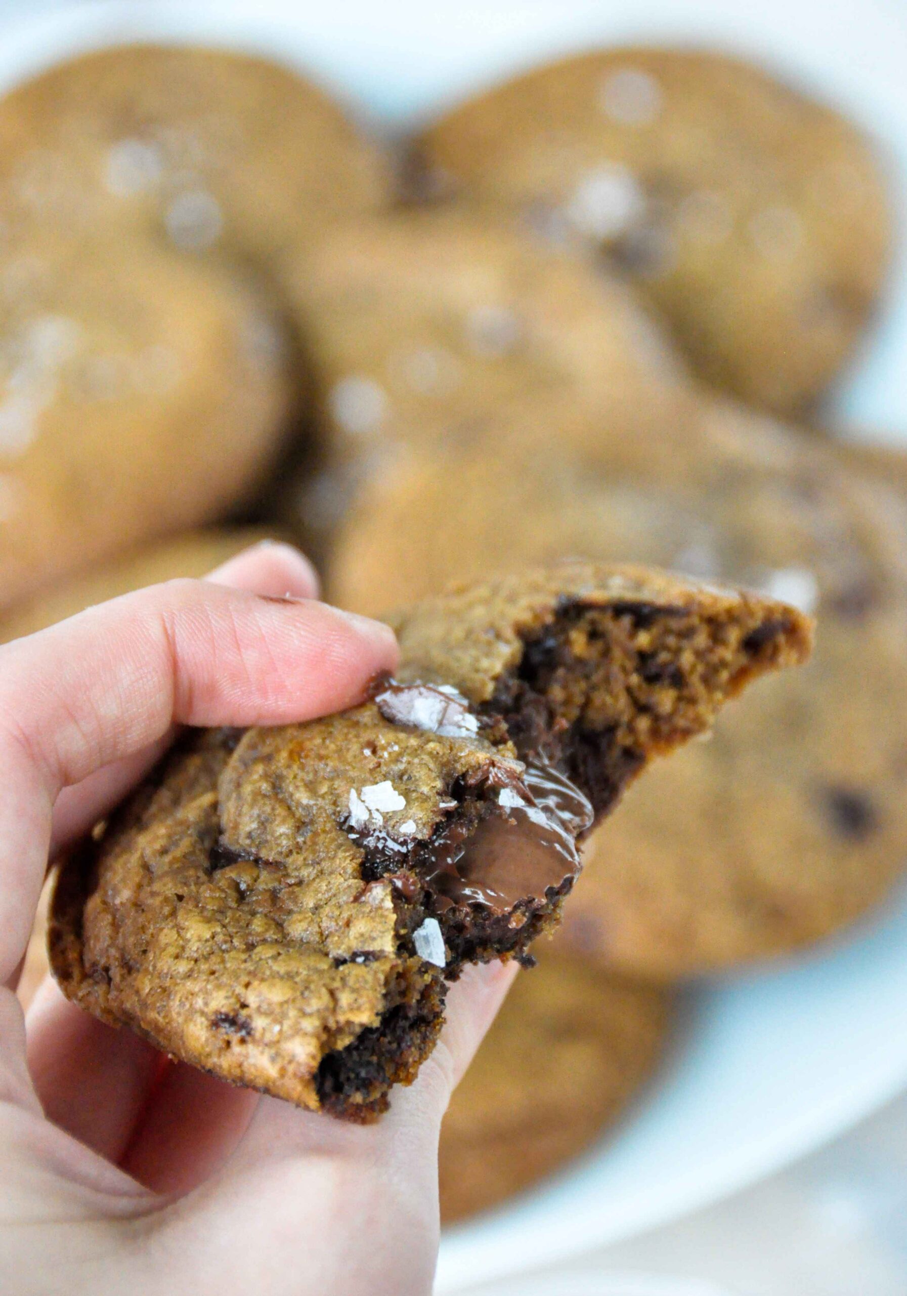 Nutella Chocolate Chip Cookies mit brauner Butter