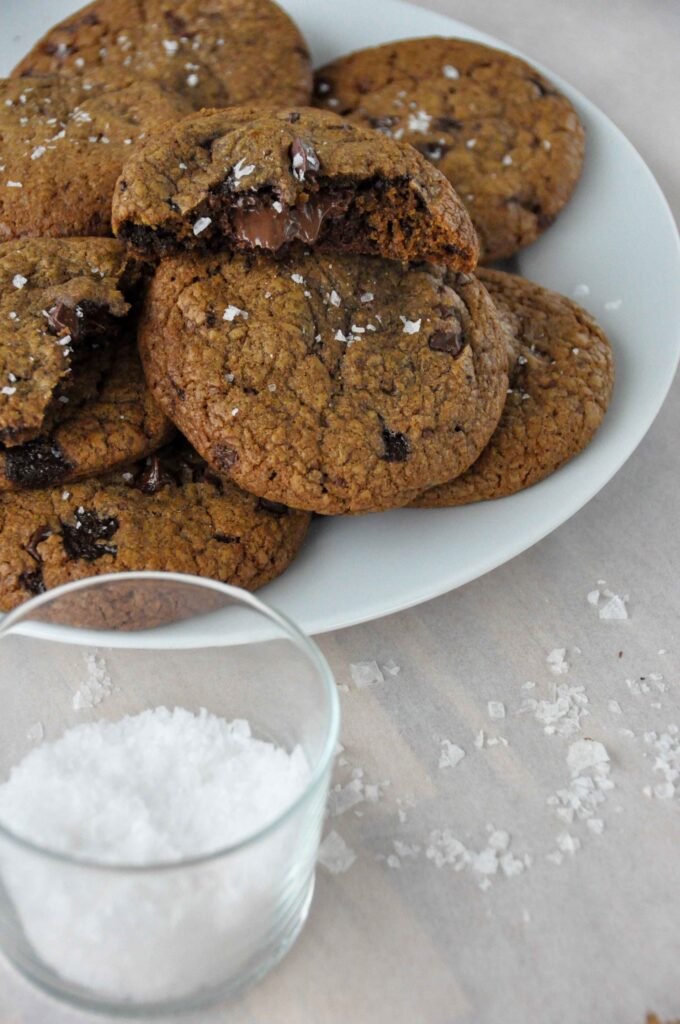 Nutella Chocolate Chip Cookies mit brauner Butter