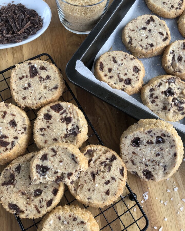 Salted Butter Chocolate Shortbread Cookies