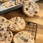 Salted Butter Chocolate Shortbread Cookies close up