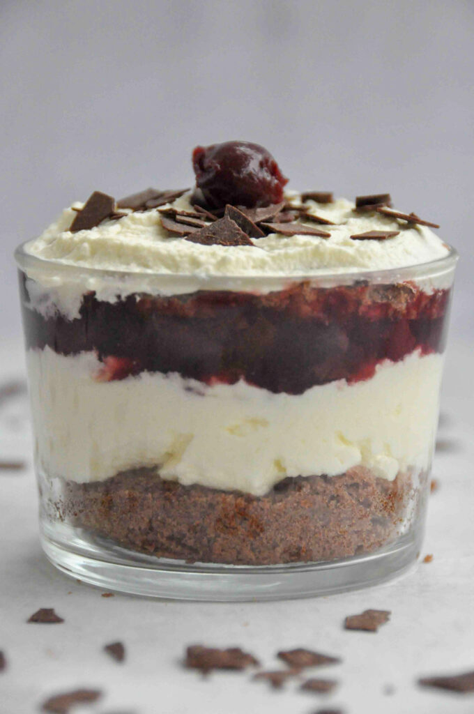 Mini Black Forest Cakes, one single cake