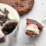 Mini Black Forest Cakes, on a spoon