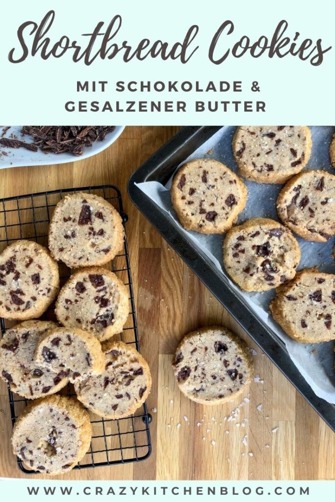 Shortbread Cookies mit Schokolade und gesalzener Butter
