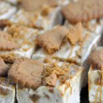Biscoff Cheesecake Squares, sliced up