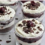 Layered Mini Black Forest cakes