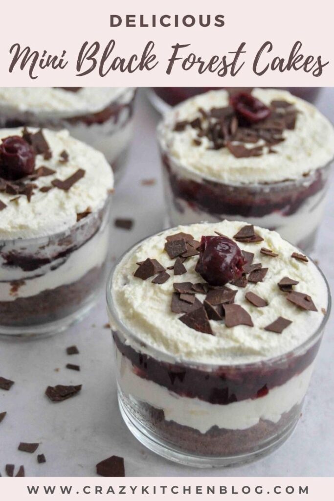 Layered Mini Black Forest cakes
