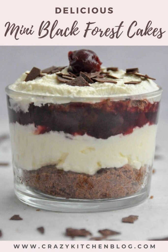 Single Mini Black Forest Cake in a jar