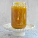 Salted Caramel Sauce in a jar, far away