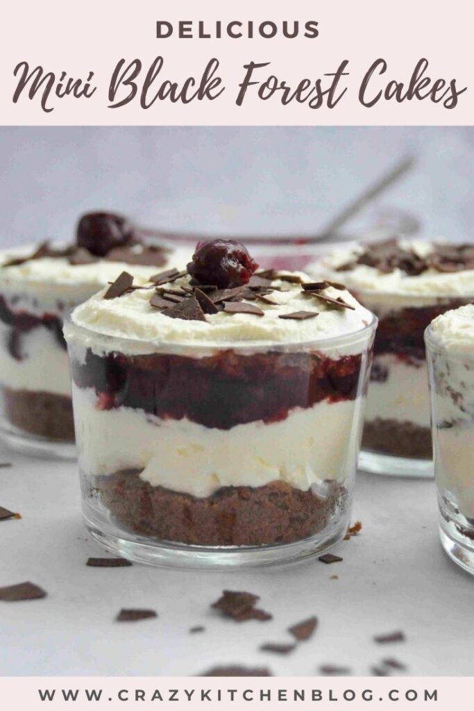 Mini Black Forest Cake visible layers