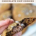 Nutella Brown Butter Chocolate Chip Cookies in a hand