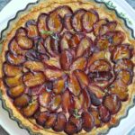 Plum Hazelnut Frangipane Tart, big tart