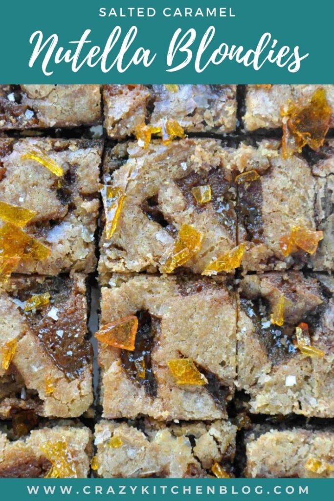 Salted Caramel Nutella Blondies, deutsch 1