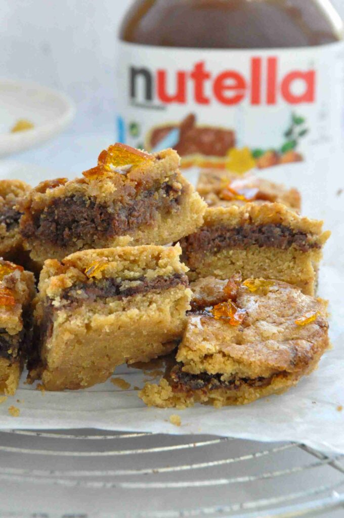 Salted Caramel Nutella Blondies, Nutella jar