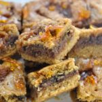 Salted Caramel Nutella Blondies, pile