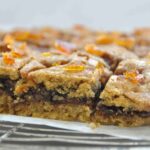 Salted Caramel Nutella Blondies, nutella layer visible