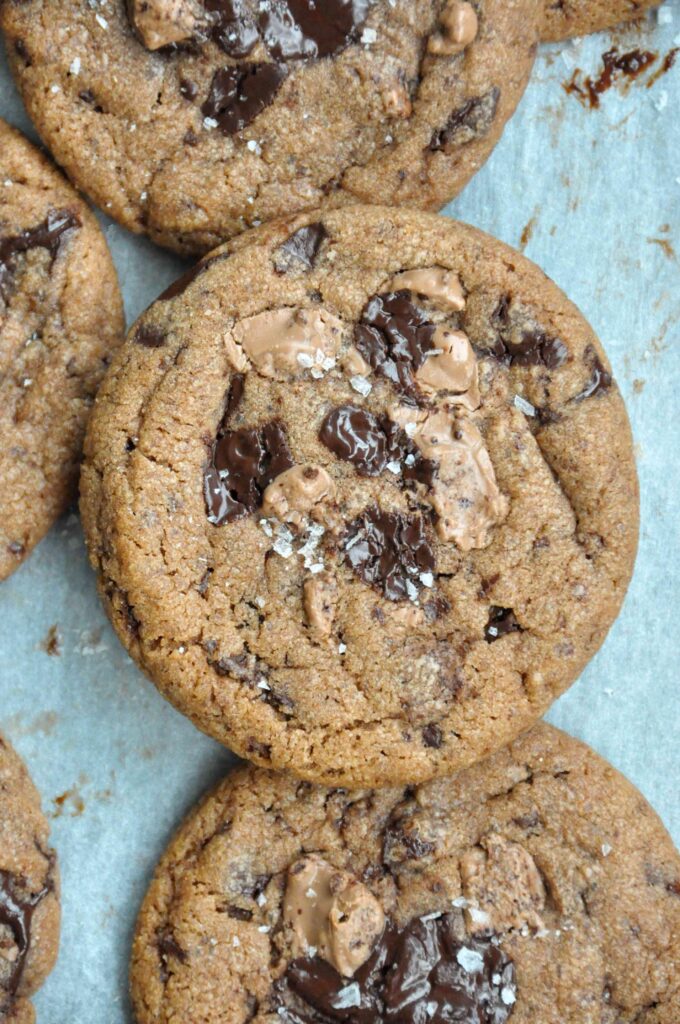 Crunchy Chunky Chocolate Cookies, puddles of chocolate