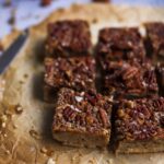 Maple Pecan Bars, in a row