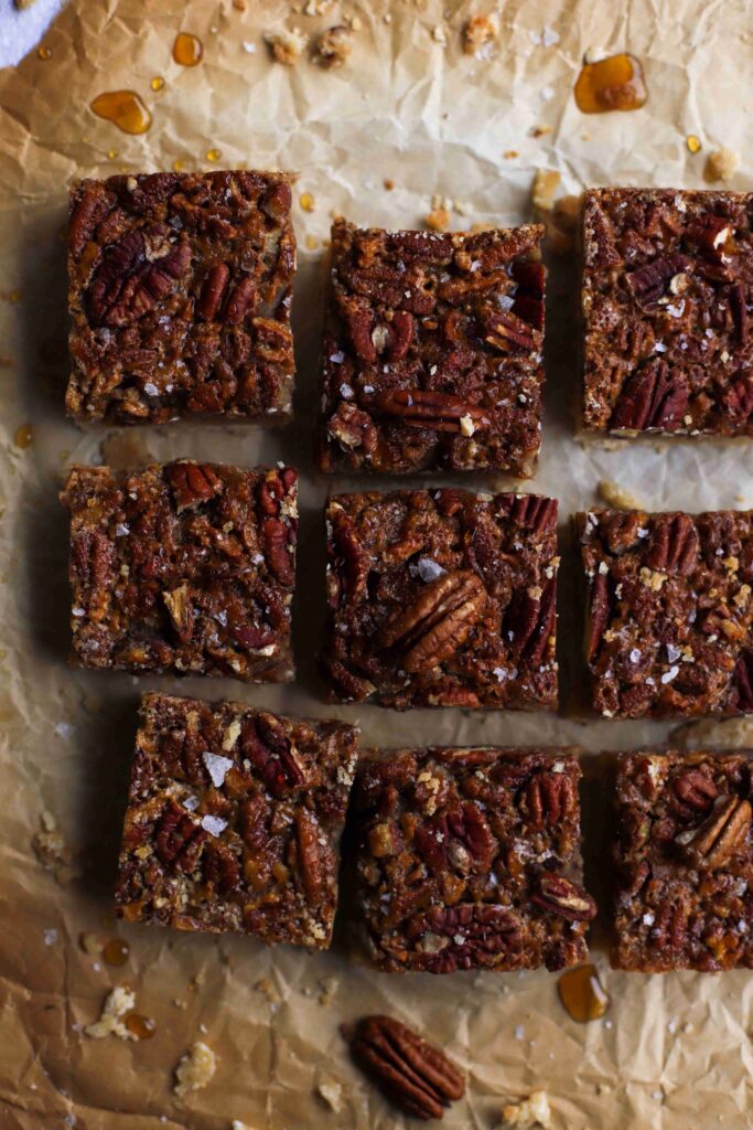 Maple Pecan Bars, from the top