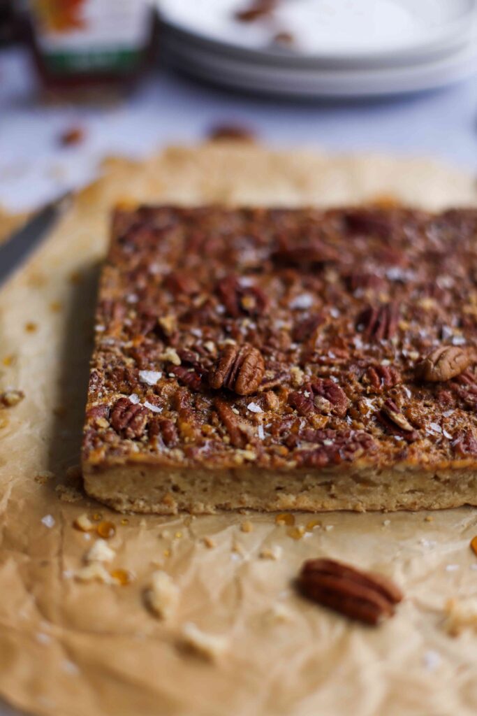 Maple Pecan Bars, uncut bars