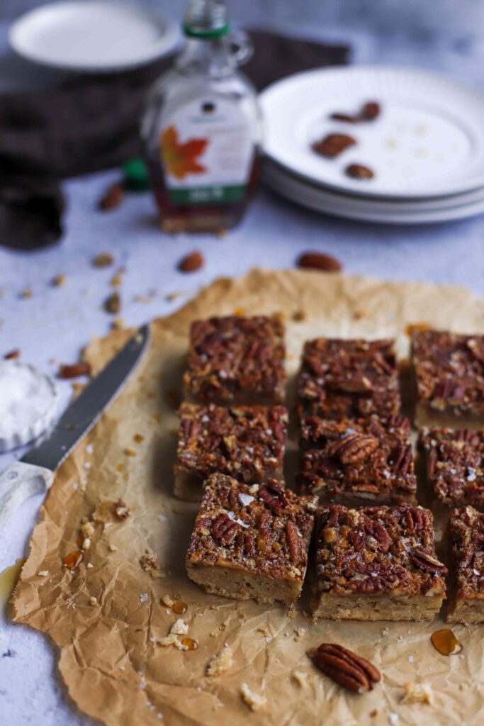 Maple Pecan Bars, wide angle