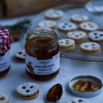 Linzer Cookies jam in glass