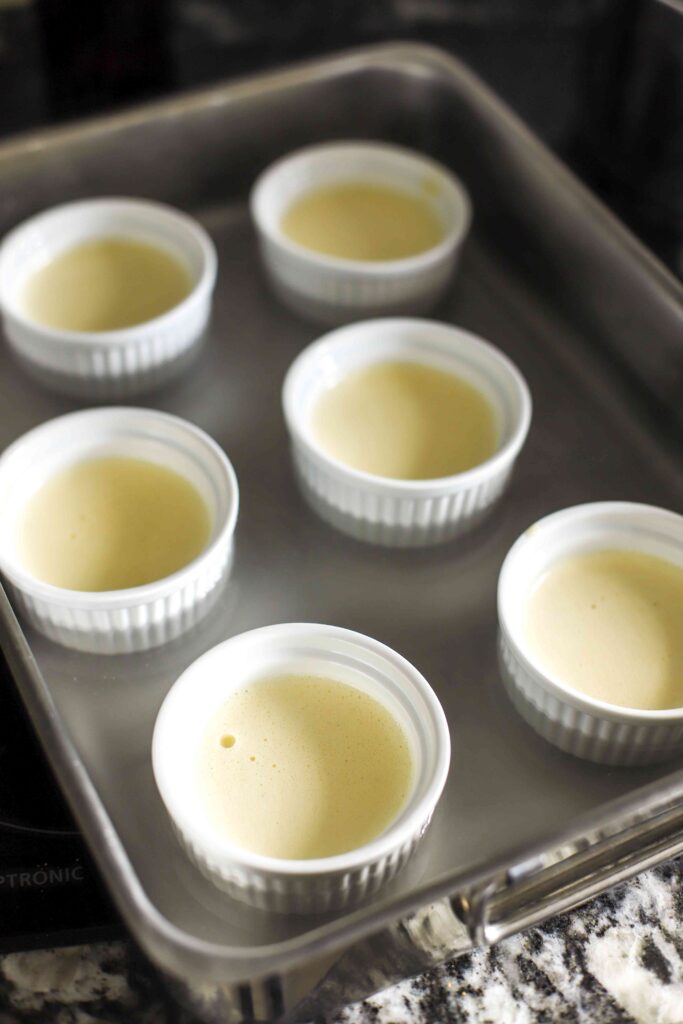 Crème Brûlée in a water-bath