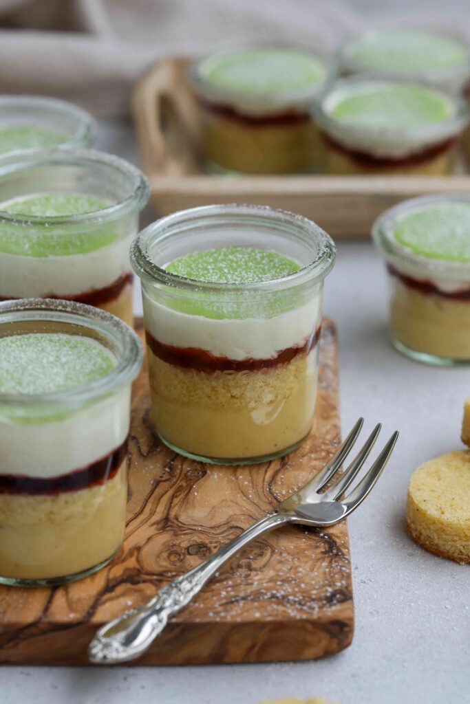 Mini Swedish Princess Cakes, with a fork