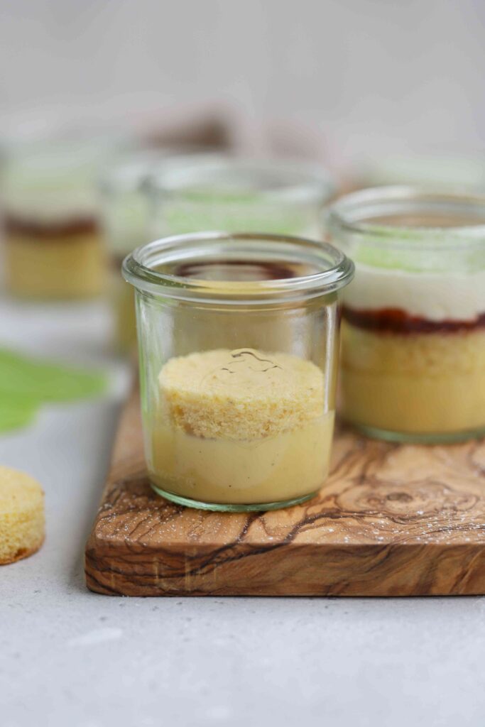 Mini Swedish Princess Cakes, custard and cake