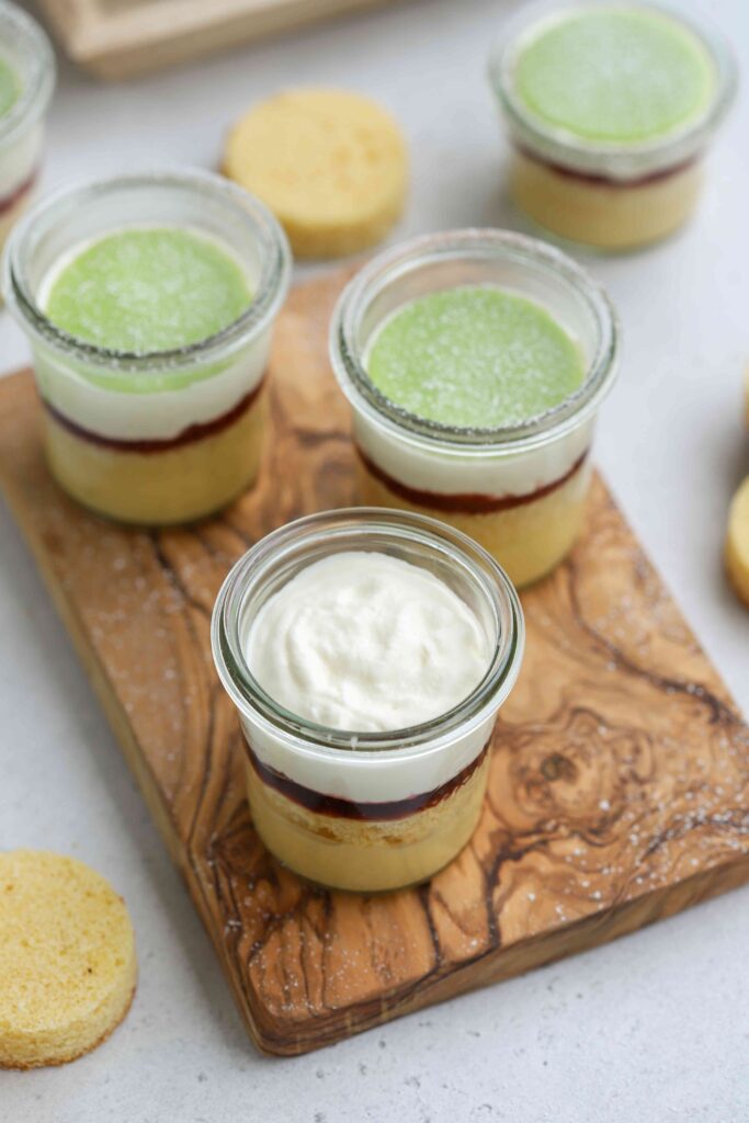 Mini Swedish Princess Cakes, with cream