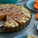 Apricot Frangipane Tart with pretty roasted almond flakes